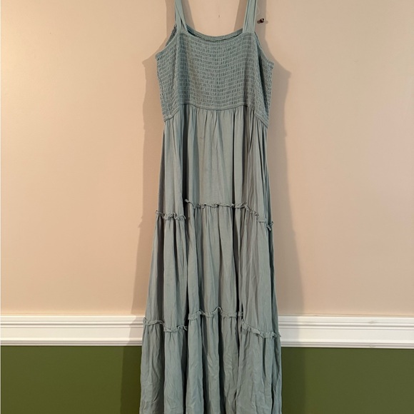 SHEIN Light Blue Green Tiered Maxi Dress - Picture 2 of 2